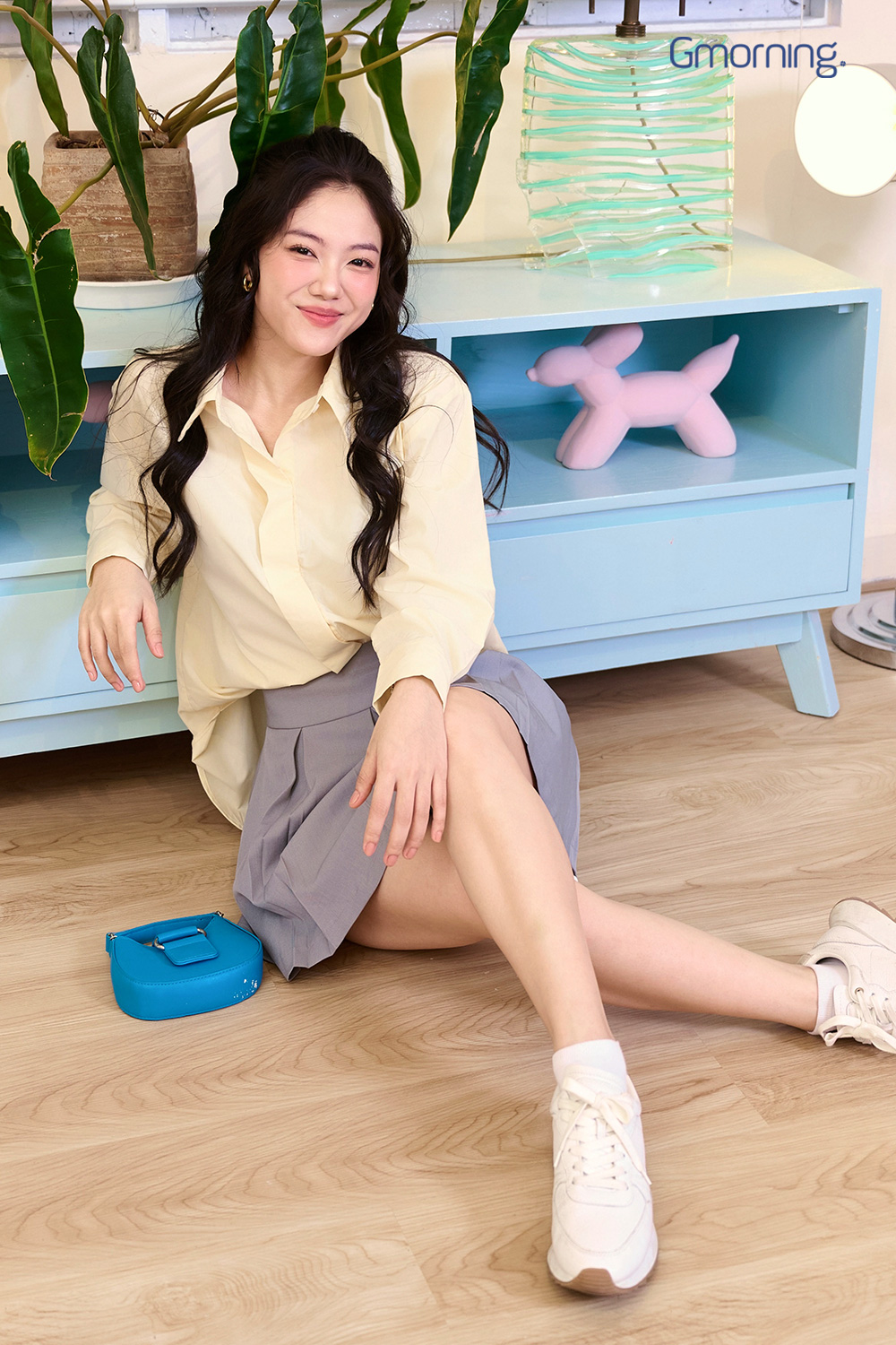 Áo sơ mi phối nẹp giữa