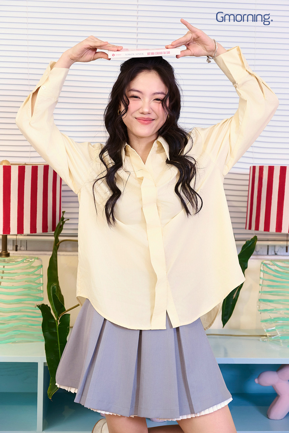 Áo sơ mi phối nẹp giữa