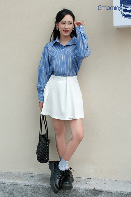 Áo sơ mi sọc phối