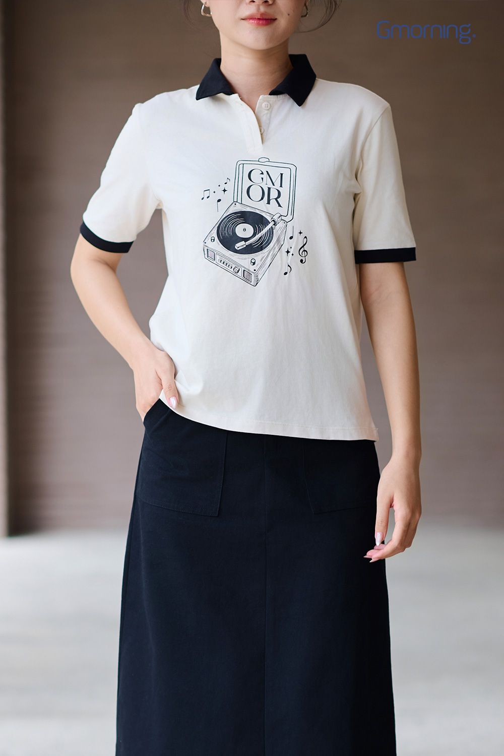 Áo polo phối cổ