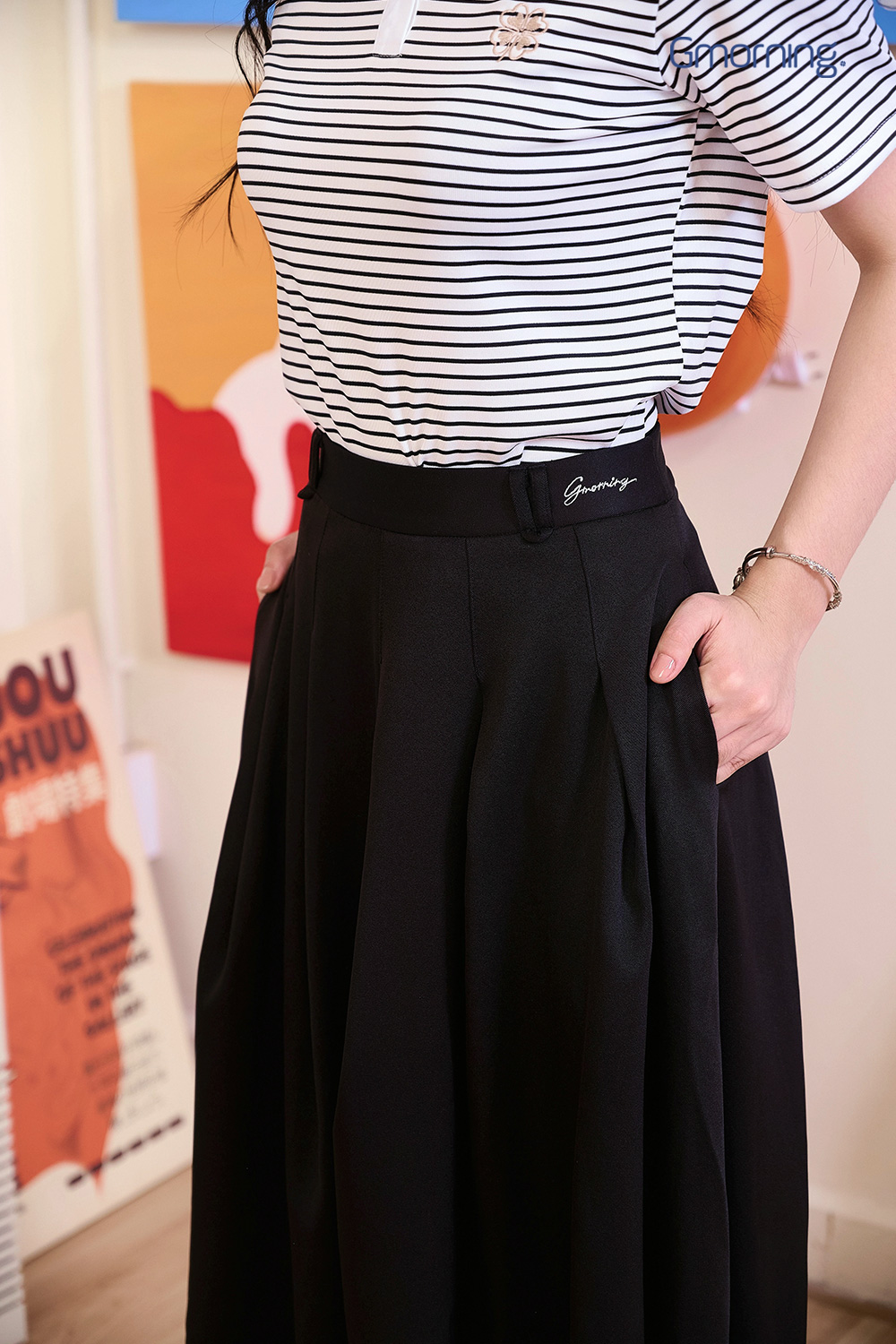 Áo polo sọc phối cổ