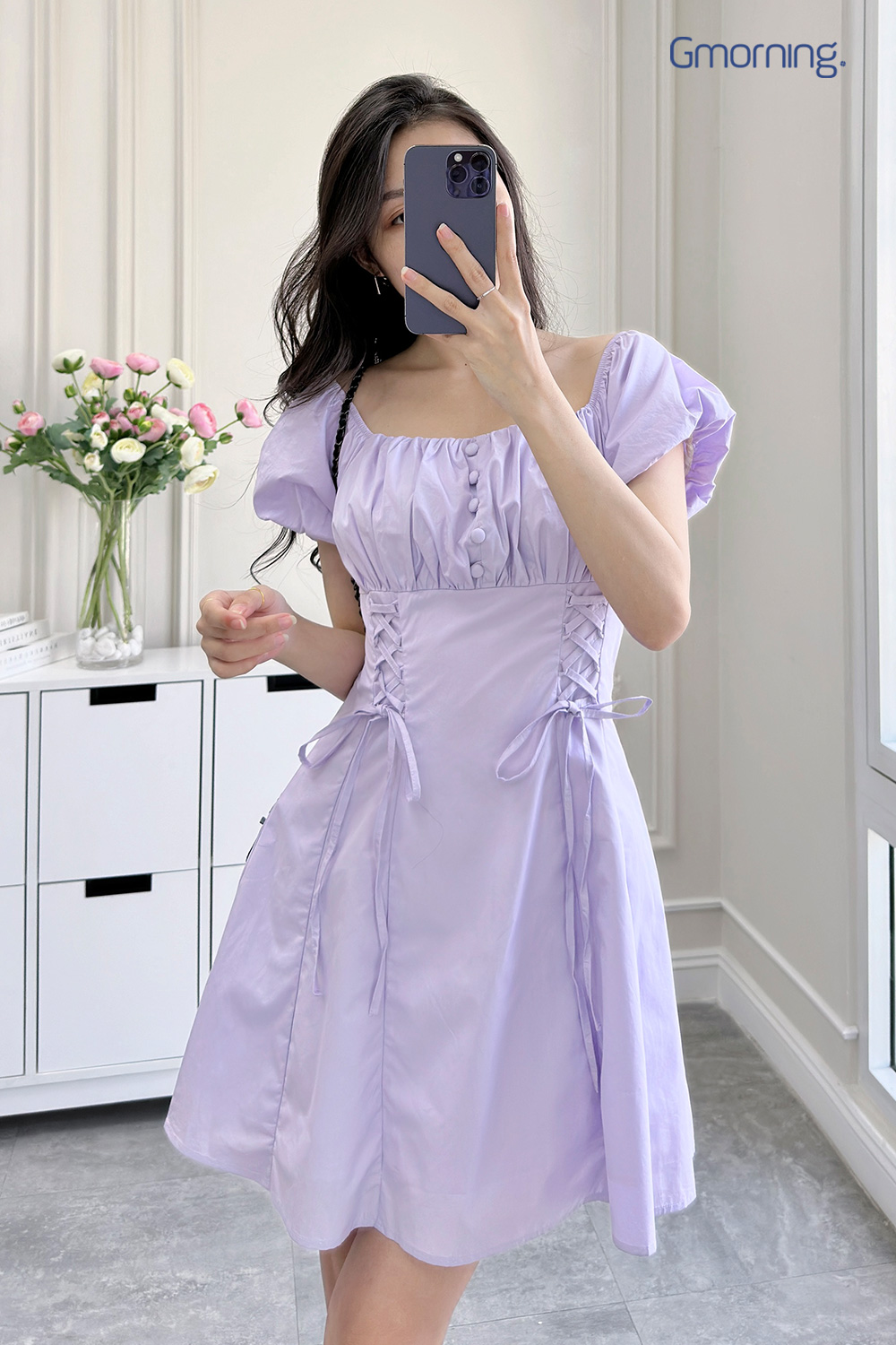Đầm a thắt dây