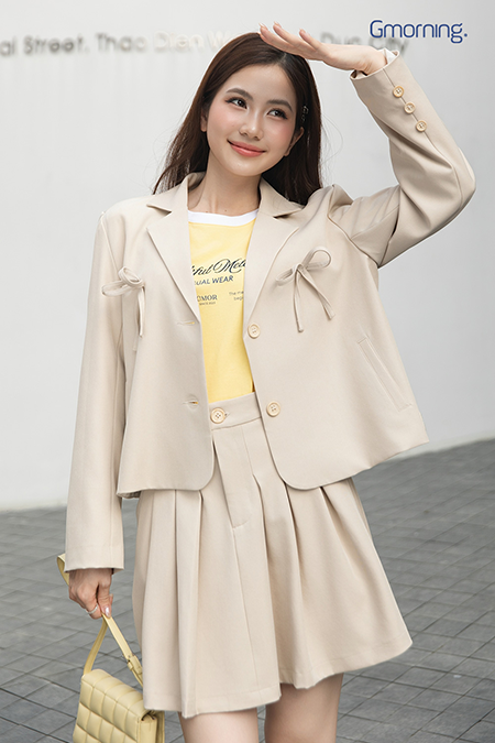 Áo blazer thắt nơ