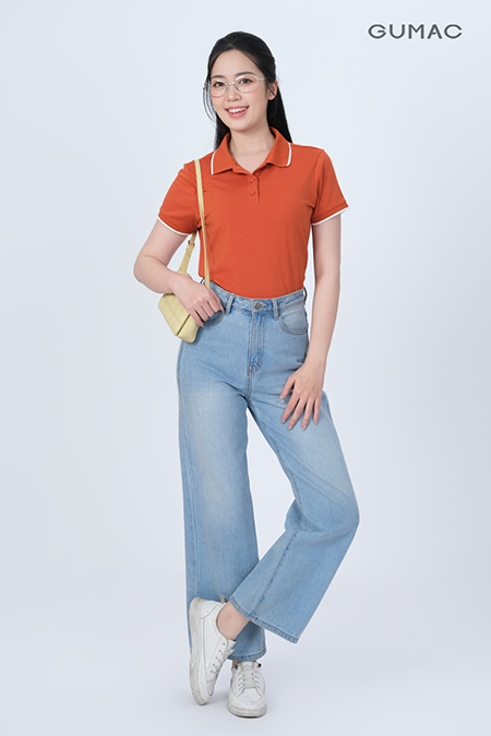 Quần denim thêu