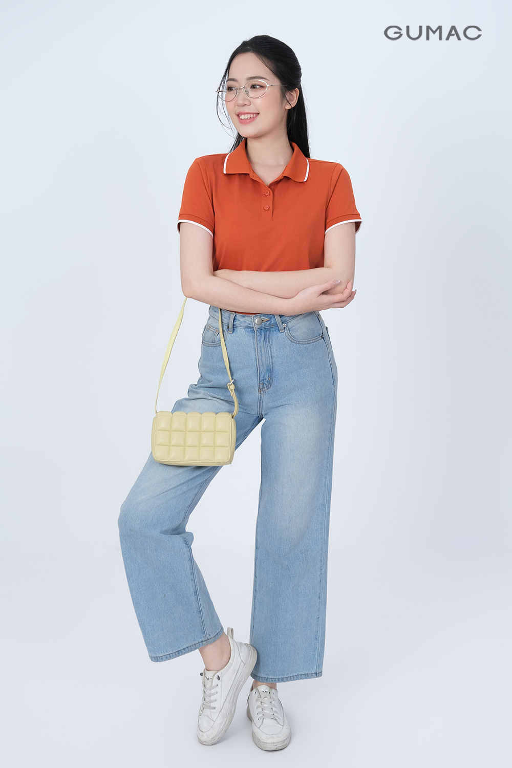 Quần denim thêu