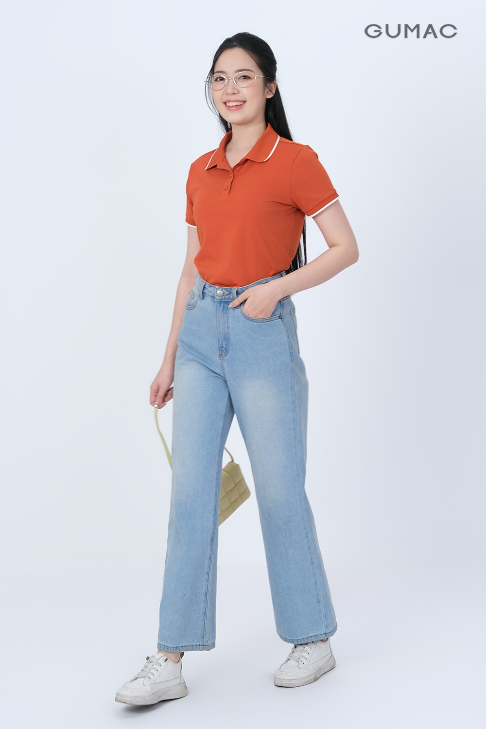 Quần denim thêu