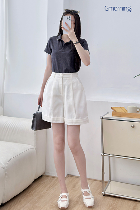 Quần short thêu túi