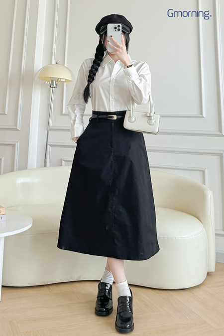 Chân váy midi kiểu