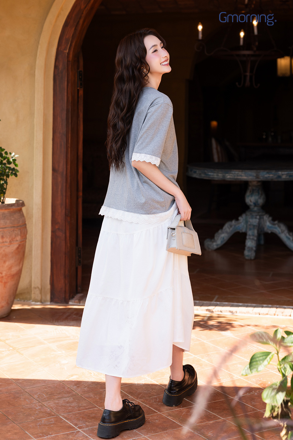 Chân váy tầng xoè