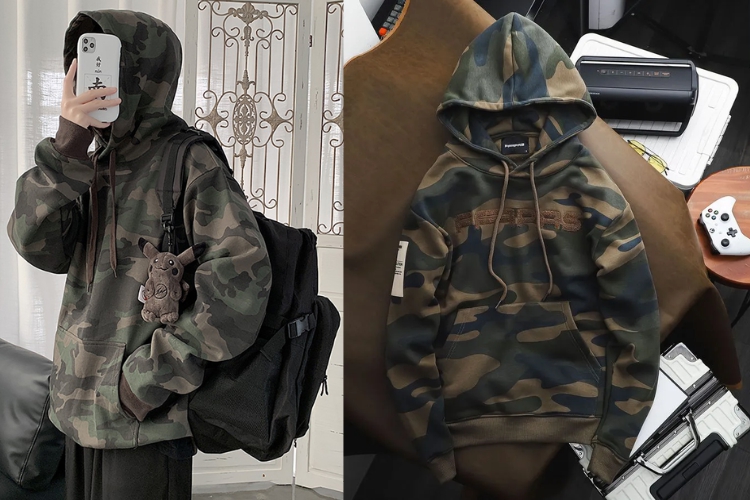 Áo hoodie camouflage