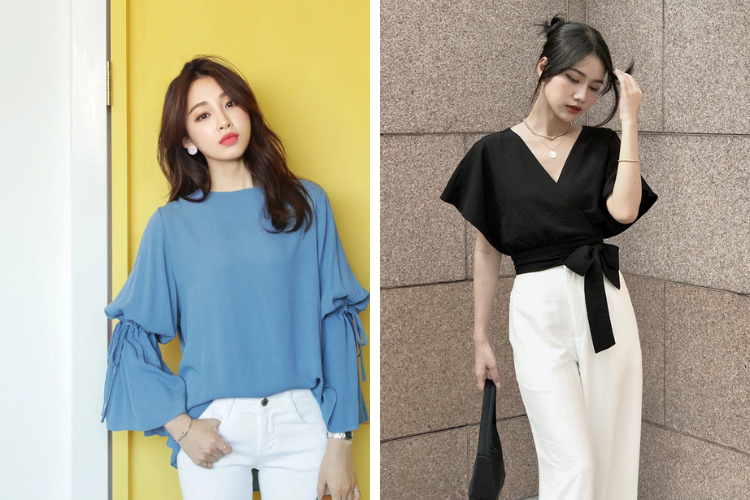 áo tay loe hoặc cánh dơi cho người vai to