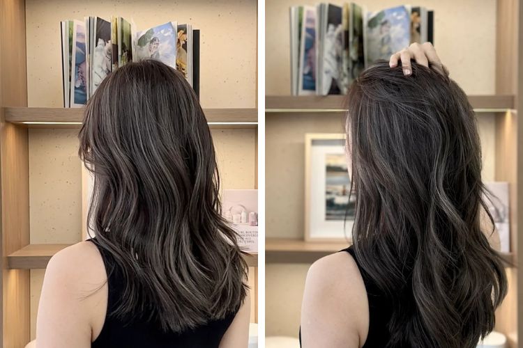 toc dai uon song cho nang mat vuong tron