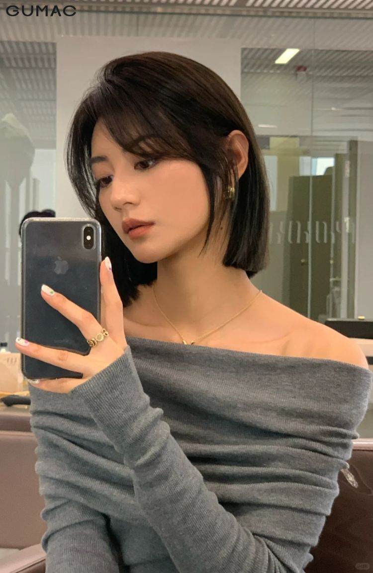 kieu toc di tiec cho mat tron toc ngan