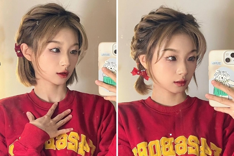 kieu toc ngan di dam cuoi cho mat tron