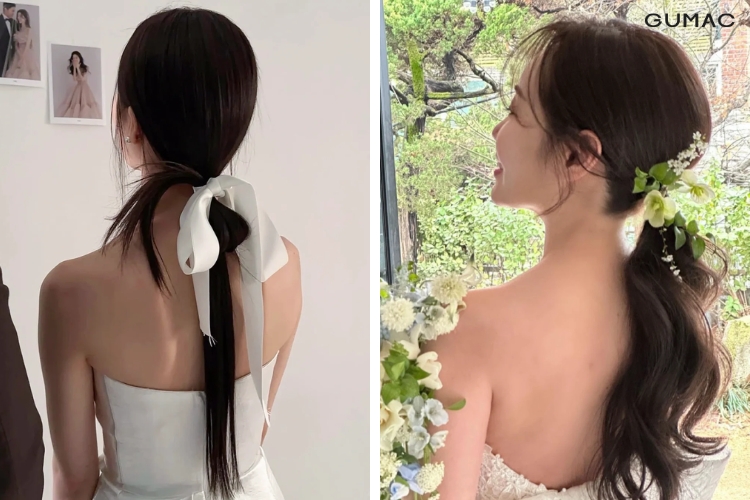 kieu toc đi đam cuoi sang trong style han quoc