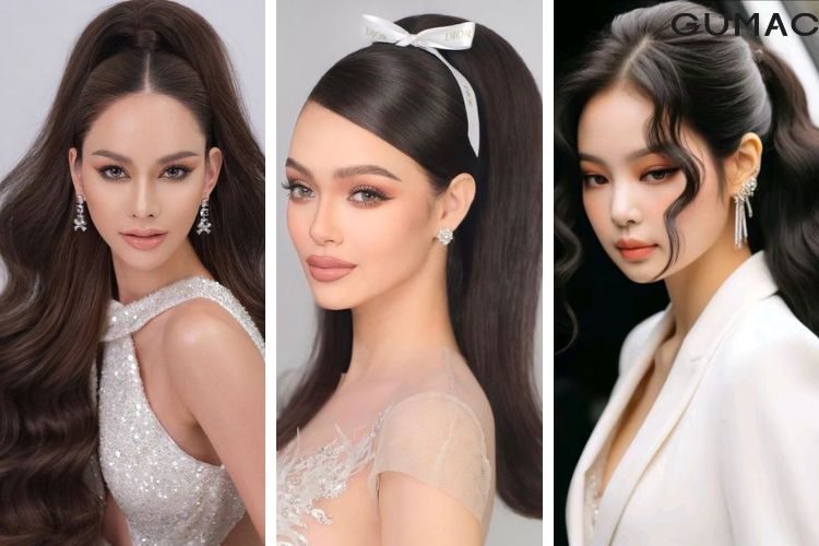 kieu toc cot cao di tiec