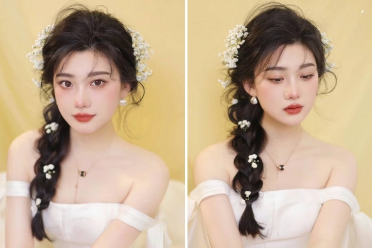 kieu toc tet dep di du tiec