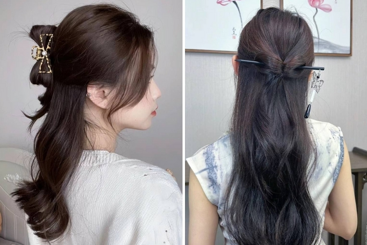 kieu toc nu di tiec bui nua dau