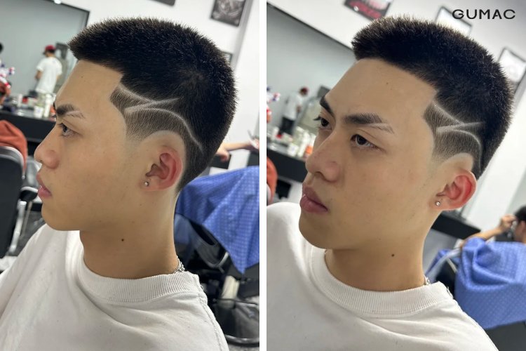 caesar cut kieu toc ngan ke line cho nam an tuong