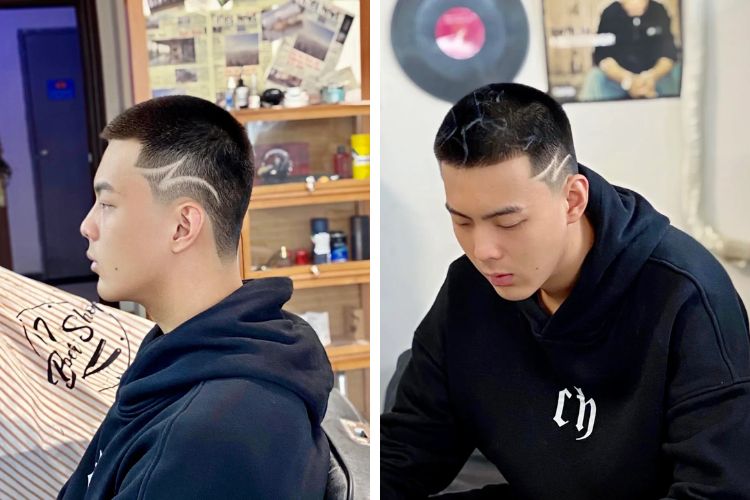 kieu toc nam ngan dep ke line