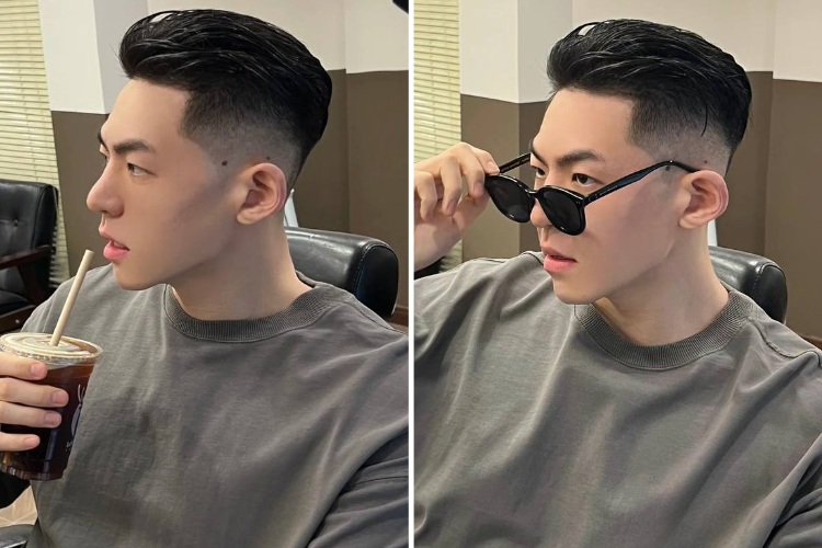 kieu toc nam slicked back ngan