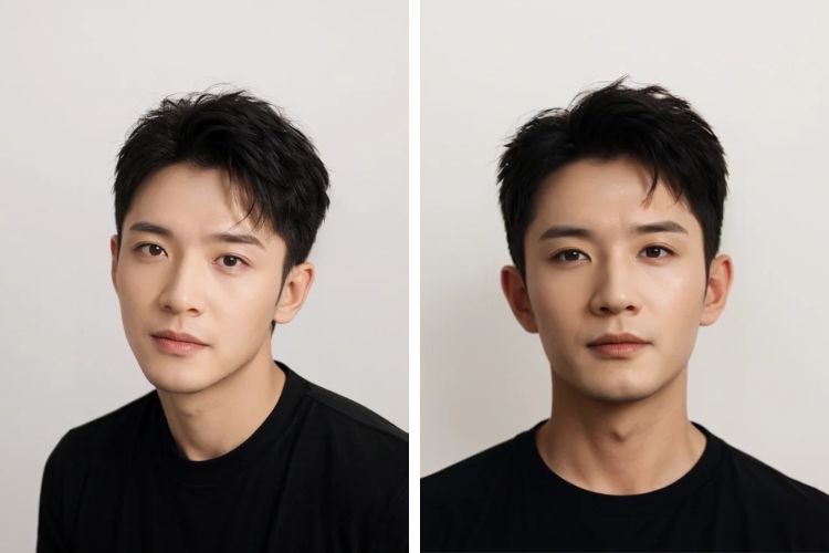 kieu toc nam ngan side part