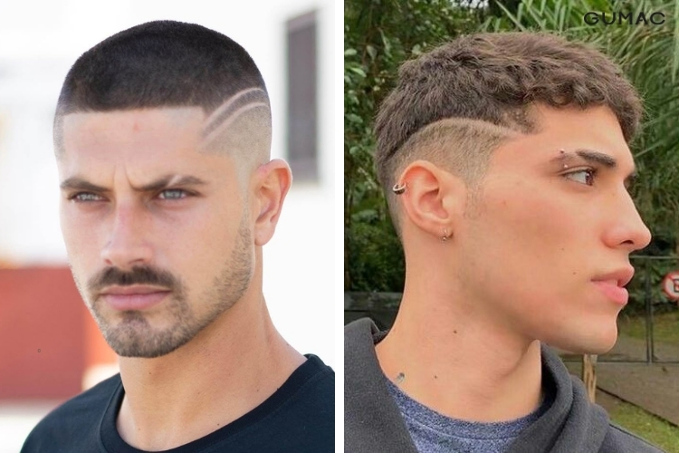 kieu toc nam ket hop đuong line pha cach