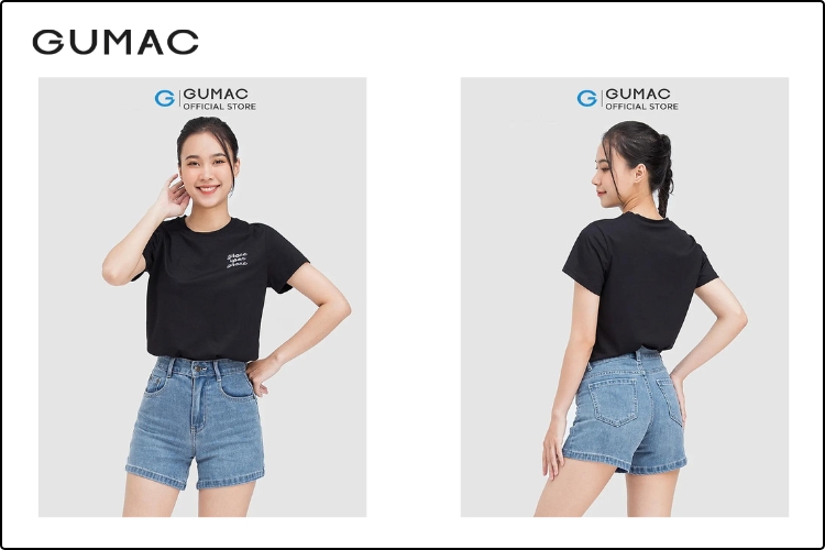 Quần jeans short và áo thun