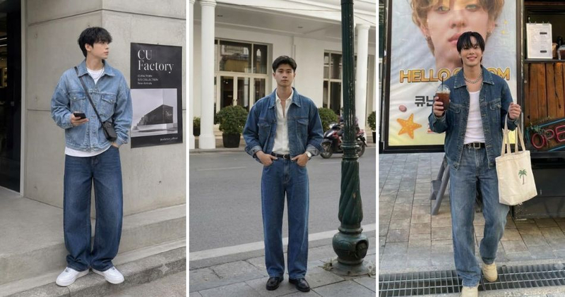 Sự bụi bặm và cá tính được nhân đôi trong set đồ mang hơi hướng denim on denim này