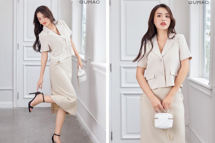 Áo blazer mix chân váy khi đi phỏng vấn Áo blazer mix chân váy khi đi phỏng vấn