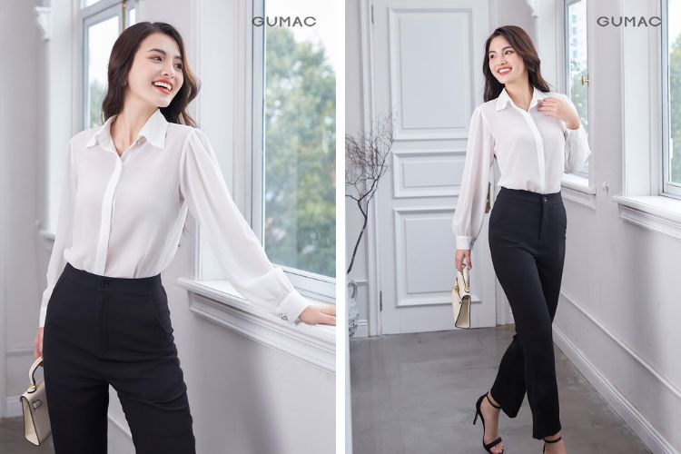 Áo sơ mi mix quần âu khi đi phỏng vấn Áo sơ mi mix quần âu khi đi phỏng vấn