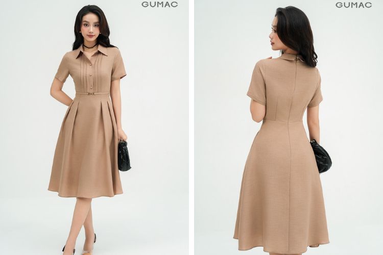Đầm sơ mi xếp ly khi đi phỏng vấn Đầm sơ mi xếp ly khi đi phỏng vấn