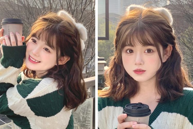 toc dai ngang vai gon song phu hop voi mat to