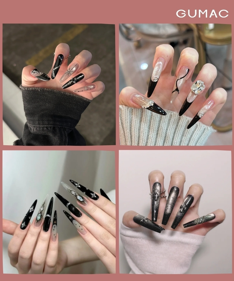 mau nail dai mau den bi an