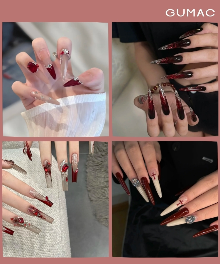 mau nail dai mau do quyen ru