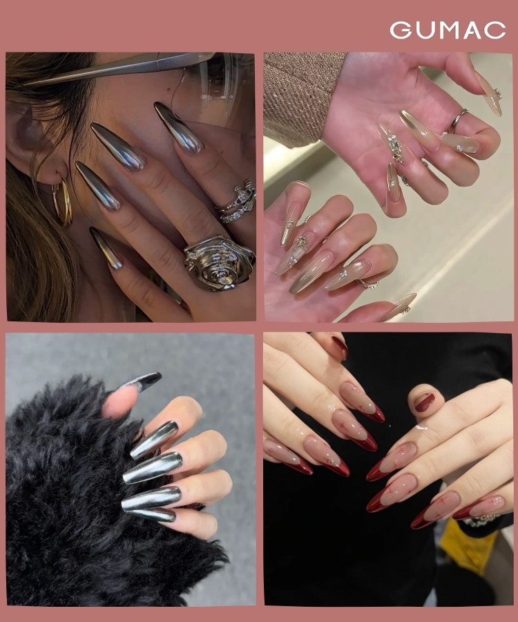 nhung mau nail dep cho mong dai