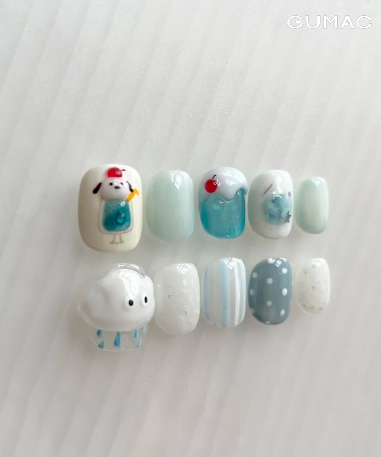 mau nail dam may de thuong