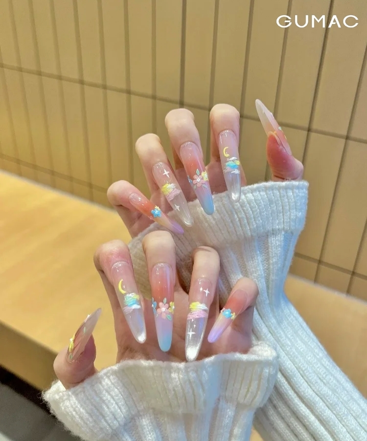 mau nail dam may dep mau sac