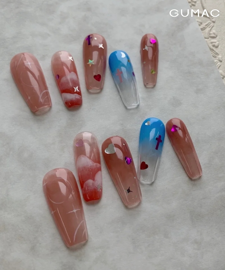 mau nail dam may dep pastel