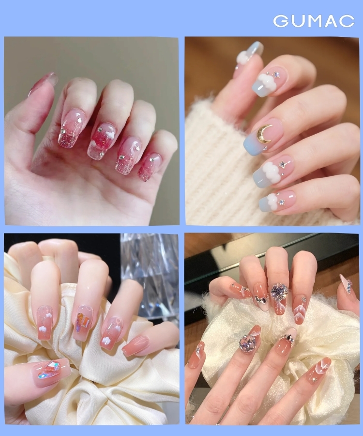 mau nail dam may dinh da