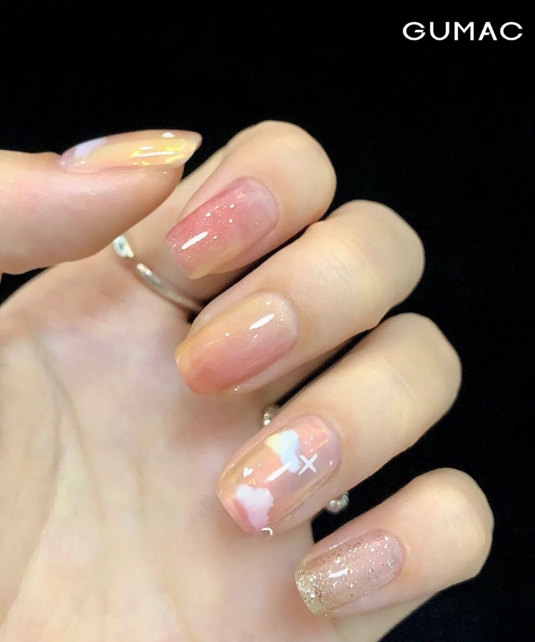 mau nail dam may kim tuyen sang chanh