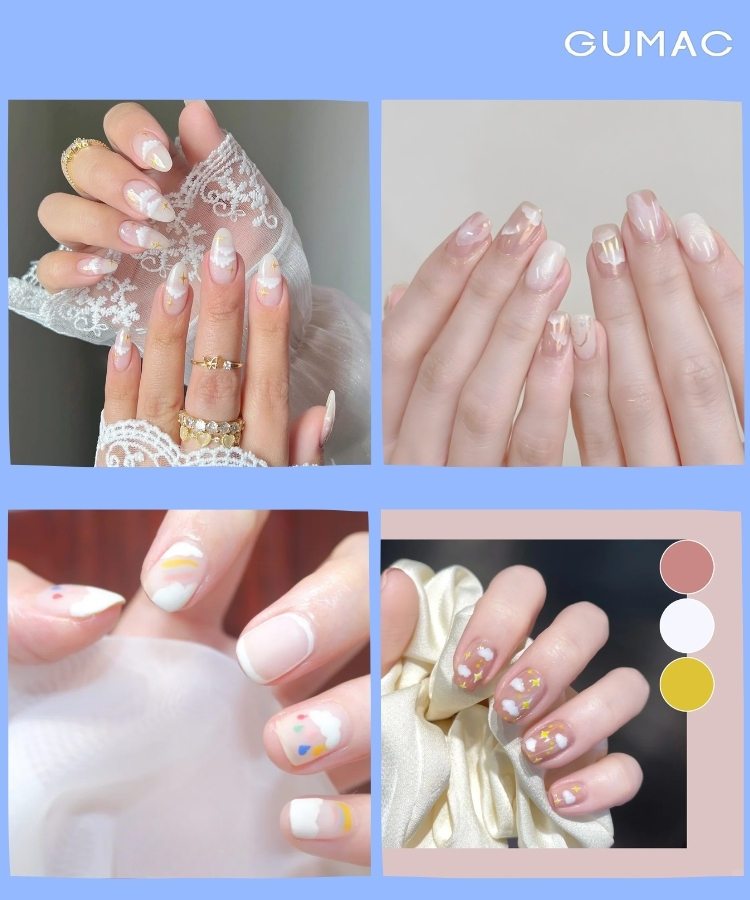 nail dam may dai mau trang