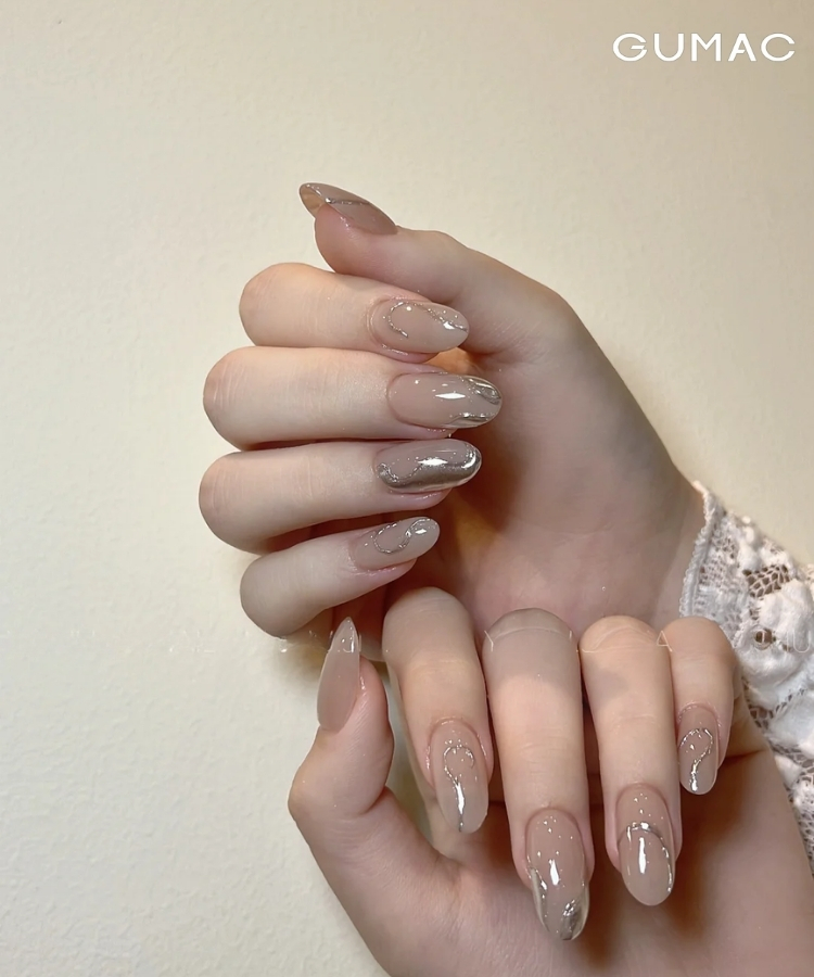 mau nail bot hoa tiet noi dep