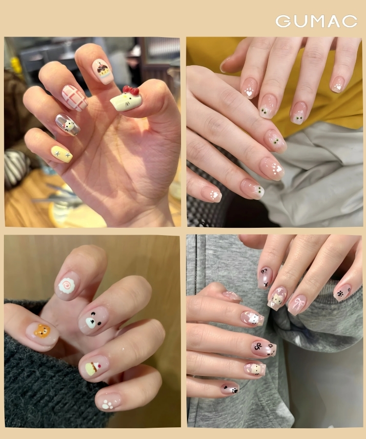 mau nail dap bot de thuong