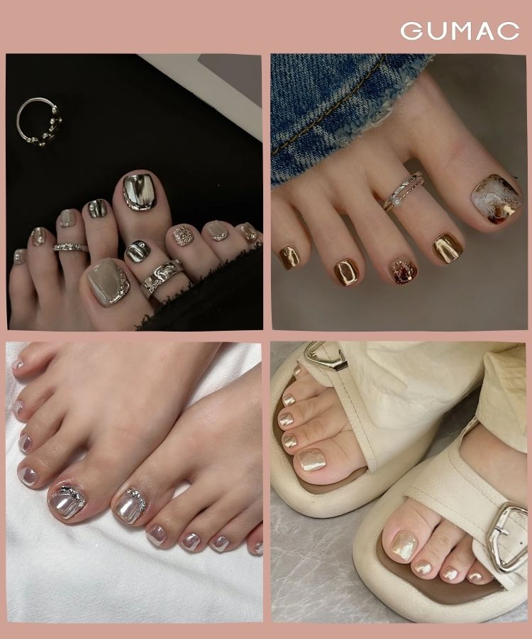 mau nail chan han quoc
