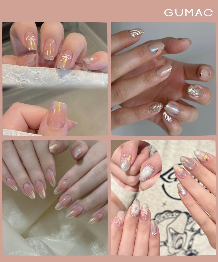 mau nail don gian nhe nhang