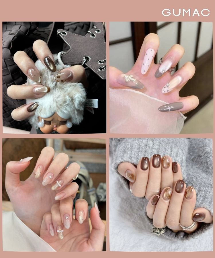 mau nail han quoc mat meo sang trong