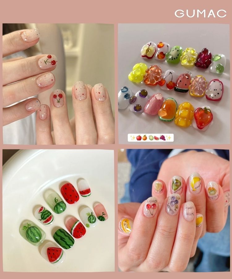 nail han quoc hoa tiet trai cay dang yeu