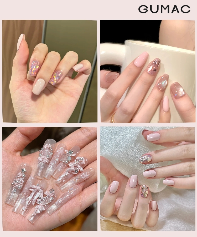 mau nail hong kim tuyen diu dang