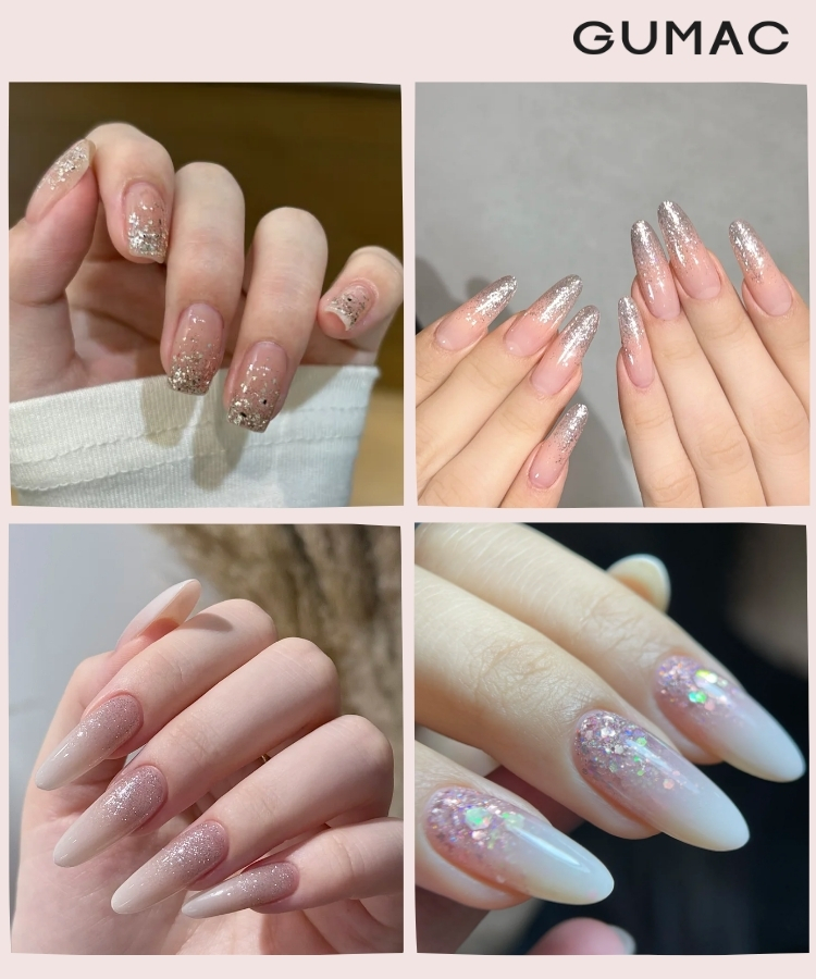mau nail ombre kim tuyen xu huong